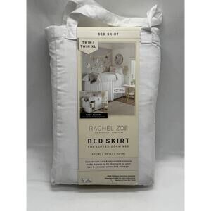 Rachel Zoe White Bed Skirt Lofted Bed Dorm TwinXL NWT